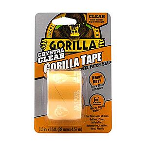 $  6: Gorilla Crystal Clear Repair Duct Tape, 1.88” x 5 yd, Clear