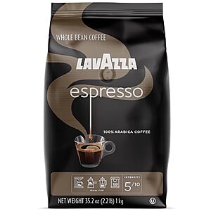 [S&S] $  9.74: 2.2-Lb Lavazza Medium Roast Whole Bean Coffee Blend (Espresso Italiano) at Amazon