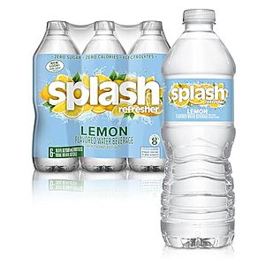 [S&S] $  1.86: 6-Pack 16.9 Oz Splash Refresher Lemon Flavored Water at Amazon (31¢ each)
