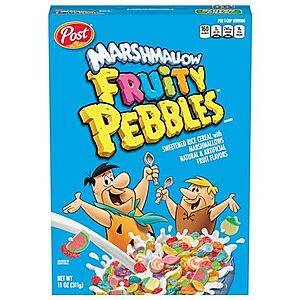 11-Oz Marshmallow Fruity PEBBLES Cereal $1.85 w/ Subscribe & Save