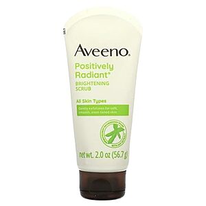 [S&S] $  0.94: 2-Oz Aveeno Positively Radiant Skin Brightening Exfoliating Daily Facial Scrub at Amazon