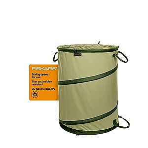 $  17.49: 30-Gallon Fiskars Kangaroo Collapsible Garden Bag at Amazon