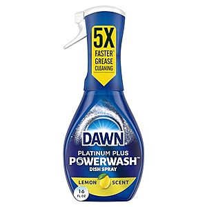 16-Oz Dawn Platinum Plus Powerwash Dish Spray (Lemon) $3 
