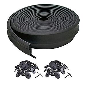 16' M-D Building Products Black Rubber Garage Door Bottom Seal $8.70 