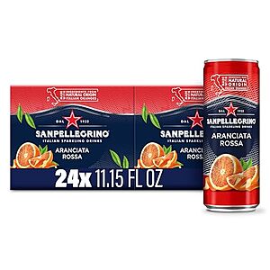 24-Pack 11.15-Oz San Pellegrino Italian Sparkling Drinks (Aranciata Rossa) $13.60 w/ Subscribe & Save