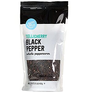 16-Oz Happy Belly Tellicherry Black Pepper (Whole Peppercorns) .90 w/ Subscribe & Save