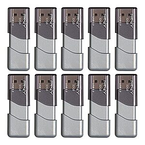 10-Pack 32GB PNY Turbo Attach 3 USB 3.0 Flash Drive (Silver) 