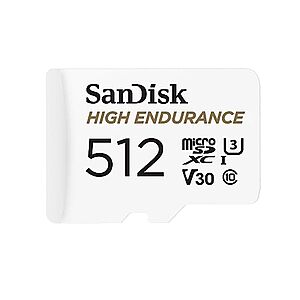 512GB SanDisk High Endurance UHS-I microSDXC Memory Card w/ Adapter .90 + Free Shipping