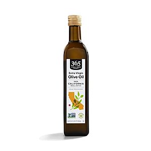 [S&S] .39: 16.9-Oz 365 by Whole Foods Market Small Batch California Extra Virgin Olive Oil at Amazon