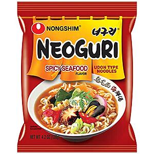 10-Pack 4.2-Oz Nongshim Neoguri Spicy Seafood Ramen Noodle Soup $9 