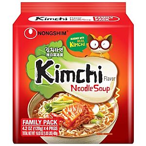 [S&S] .86*: 16-Pack 4.2-Oz Nongshim Gourmet Kimchi Instant Ramen Noodles at Amazon