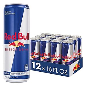 12-Pack 16-Oz Red Bull Energy Drink (Original or Sugar Free) $23.85 w/ Subscribe & Save