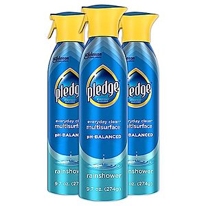 3-Pack 9.7oz Pledge pH-Balanced Multisurface Spray (Rainshower Scent) $8.55 w/ Subscribe & Save
