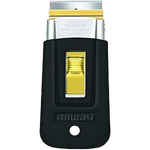 Allway Soft-Grip Retractable Glass Scraper w/ 5 Replacement Blades $3 