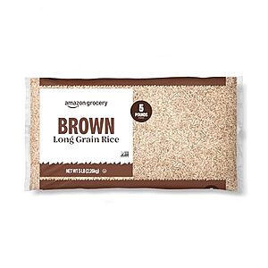 5-Lb Amazon Fresh Brown Long Grain Rice $3.25 w/ Subscribe & Save