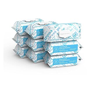 [S&S] $18*: 9-Pack 90-Count Amazon Elements Baby Wipes (Unscented) at Amazon