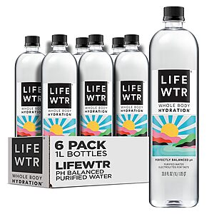 3-Count 6-Pack 33.8-Oz LIFEWTR Premium Purified Water $17.75 w/ Subscribe & Save