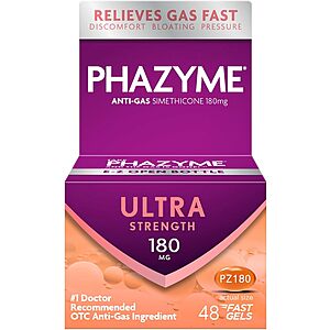 [S&S] $3.80: 48-Count Phazyme Gas Relief (180 mg) at Amazon