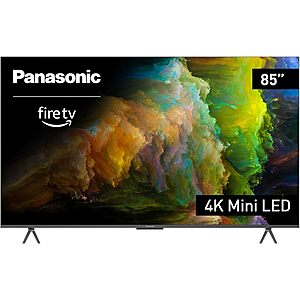 $999.99: 85″ Panasonic W95 Series Mini LED 4K Ultra HD Smart Fire TV, Local Dimming, 144Hz (85W95AP) at Amazon
