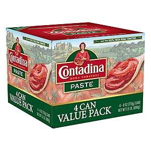 [S&S] $2.65: 4 × 6oz Contadina Roma Tomato Paste Cans at Amazon