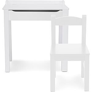 $49*: Melissa & Doug Child's Wooden Lift-Top Desk & Chair (White) at Amazon