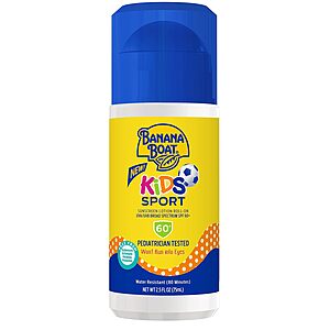 [S&S] $5.06*: 2.5-Oz Banana Boat Kids Sport Roll-On SPF 60+ Sunscreen Lotion at Amazon