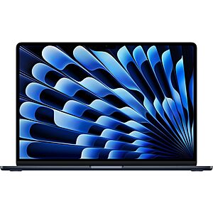$1049.99: Apple 2025 MacBook Air 15-inch Laptop with M4 chip: 16GB/256GB, Midnight at Amazon