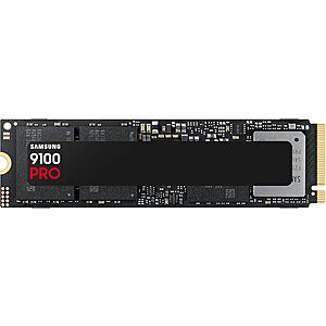 $464.54: 4TB SAMSUNG SSD 9100 PRO, PCIe 5.0x4 M.2 2280, Seq. Read Speeds Up to 14,800MB/s (MZ VAP4T0B/AM) at Amazon
