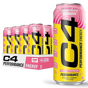 12-Pack 16-Oz Cellucor C4 Performance Zero Sugar Energy Drink (Various Flavors) from $15 & More w/ Subscribe & Save