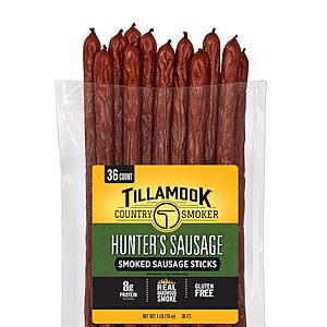 16-Oz Tillamook Country Smoker Smoked Sausage Sticks (Hunter's Sausage, 36 Total) .25 w/ Subscribe & Save