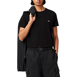 $25.19: Lacoste Men's Short Sleeve Pima Jersey Crew Neck Tee at Amazon