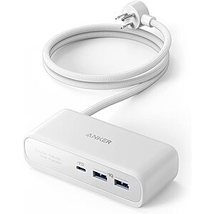 30W Anker 521 Power Strip Charging Station w/ 3 Outlets + USB-C Charger $16 