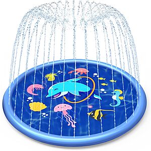 $9.99*: 67'' Moistar Splash Pad Sprinkler (Dolphin) at Amazon