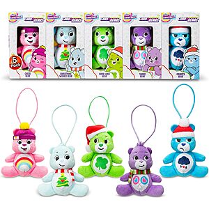 $6.51*: 5-Pack 3" Care Bears Holiday Miniature Micro Teenies Plush Figure Treasure Box at Amazon