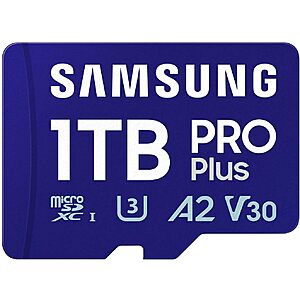 1TB SAMSUNG PRO Plus microSDXC Memory Card with SD Adapter $70 + Free Shipping