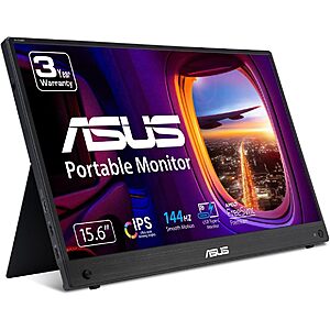 $179: 15.6″ ASUS ZenScreen 1080P Portable USB-C Monitor, Full HD, IPS, 144Hz, Mini-HDMI, Freesync Premium (MB16AHG) at Amazon