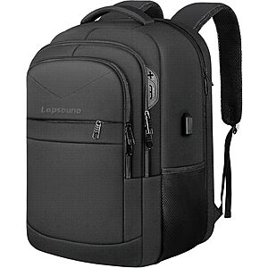 $18.19*: Lapsouno TSA Friendly Travel Backpack w/ 17" Laptop Slot (Black) at Amazon