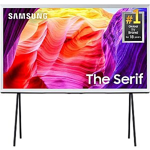 $997.99: 55″ Samsung QLED 4K The Serif LS01D Series Quantum HDR Smart TV (QN55LS01D, 2024 Model) at Amazon