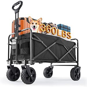 120L Sweetcrispy Collapsible Foldable Wagon Cart (39.5