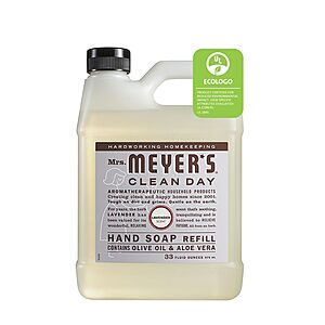 33-oz Mrs. Meyer's Clean Day Liquid Hand Soap Refill Jug (Lavender Scent) .35 w/ Subscribe & Save