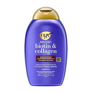 [S&S] $3.69*: 13-Oz OGX Thick & Full + Biotin & Collagen Shampoo & More at Amazon
