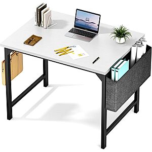 $19.99: 32″ Sweetcrispy Computer Desk (White) at Amazon