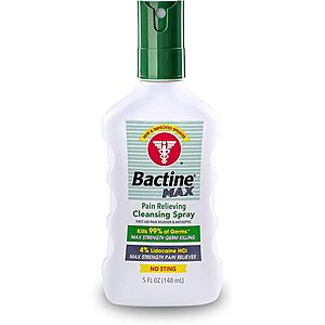 5-Oz Bactine Max First Aid Pain Relief Cleansing Spray w/ 4% Lidocaine .55 w/ Subscribe & Save