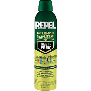 Prime Members: 4oz Repel Plant-Based Lemon Eucalyptus Insect Repellent Spray .40 + Free Shipping