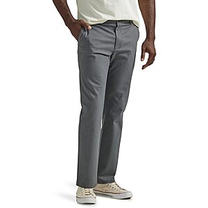 Lee Men's Extreme Motion Flat Front Slim Straight Pants (Painter Gray) .70