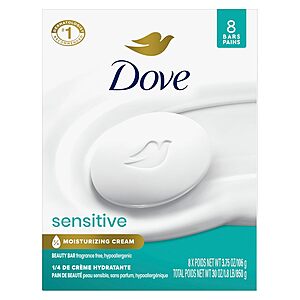 [S&S] $6*: 8-Pack 3.75-Oz Dove Beauty Bar at Amazon (75￠ each)
