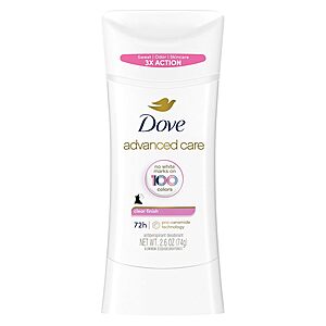 2.6-Oz Dove Advanced Care Antiperspirant Deodorant Stick alt=