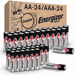 Prime: Energizer 24-Ct Max AA Batteries & 24-ct Max AAA Batteries Combo Pack $21.85 w/ Subscribe & Save