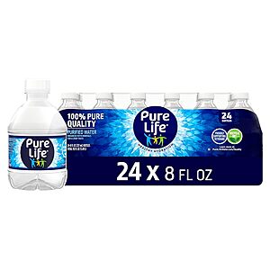 Prime Members: 24-Pack 8-Oz Pure Life Purified Water Bottles .25 w/ S&S + Free Shipping