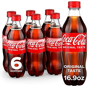 6-Pack 16.9-Oz Coca-Cola Soda Soft Drink Bottles $3.95 w/ Subscribe & Save
